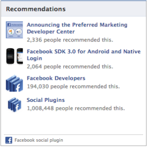 Decrease bounce rate using the Facebook Recommendations tool.