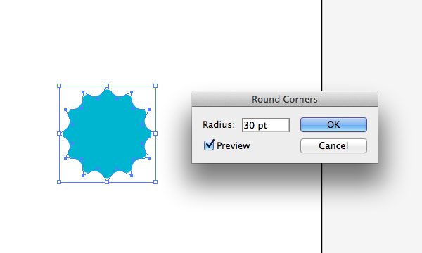 Rounded corner radius in Adobe Illustrator
